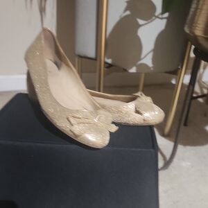 Kate Spade Sparkling Gold Loafers